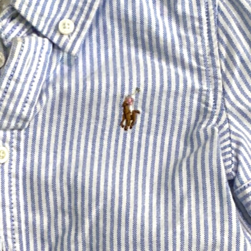 Girls Ralph Lauren Short Sleeve Oxford Shirt - Picture 3 of 12